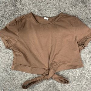 Girls Cutout Criss-Cross Crop Top